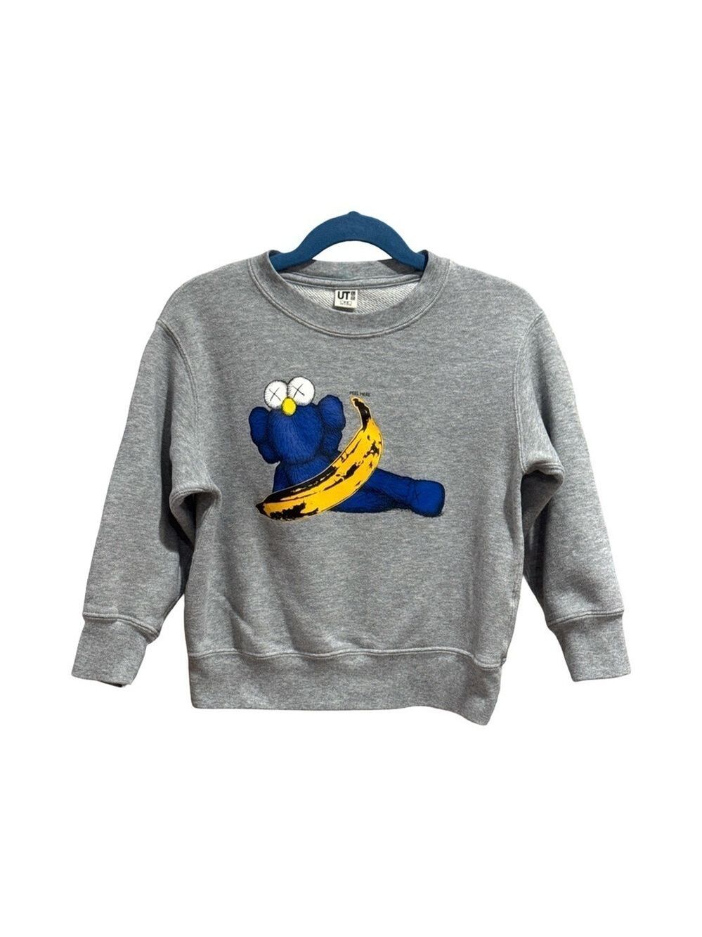 Andy Warhol Uniqlo Gray Sweatshirt with Blue and Yellow Graphic